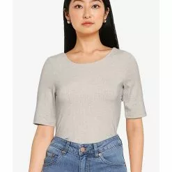 Banana Republic Scoop Back Elbow Sleeve Top