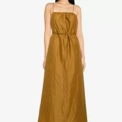 Banana Republic Strappy Shirred A Line Maxi Dress
