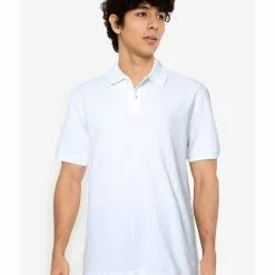 Banana Republic V Cotton Monogram Pique Polo Shirt