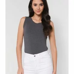 Banana Republic Sleeves Elevated Rib Muscle Tank Top
