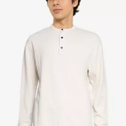 Banana Republic Slub Double Knit Henley Sweater