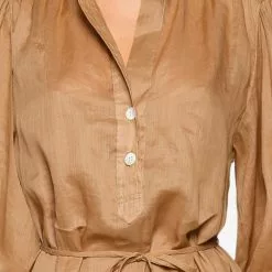 Banana Republic Long Sleeve Popover Shirt Dress -Outlet Banana Republic Store banana republic 4027 8504595 3