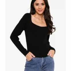 Banana Republic Ribbed Portrait Neck-Eco Serene