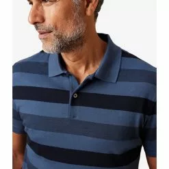 Banana Republic Allover Stripe Perf Lux Polo Shirt