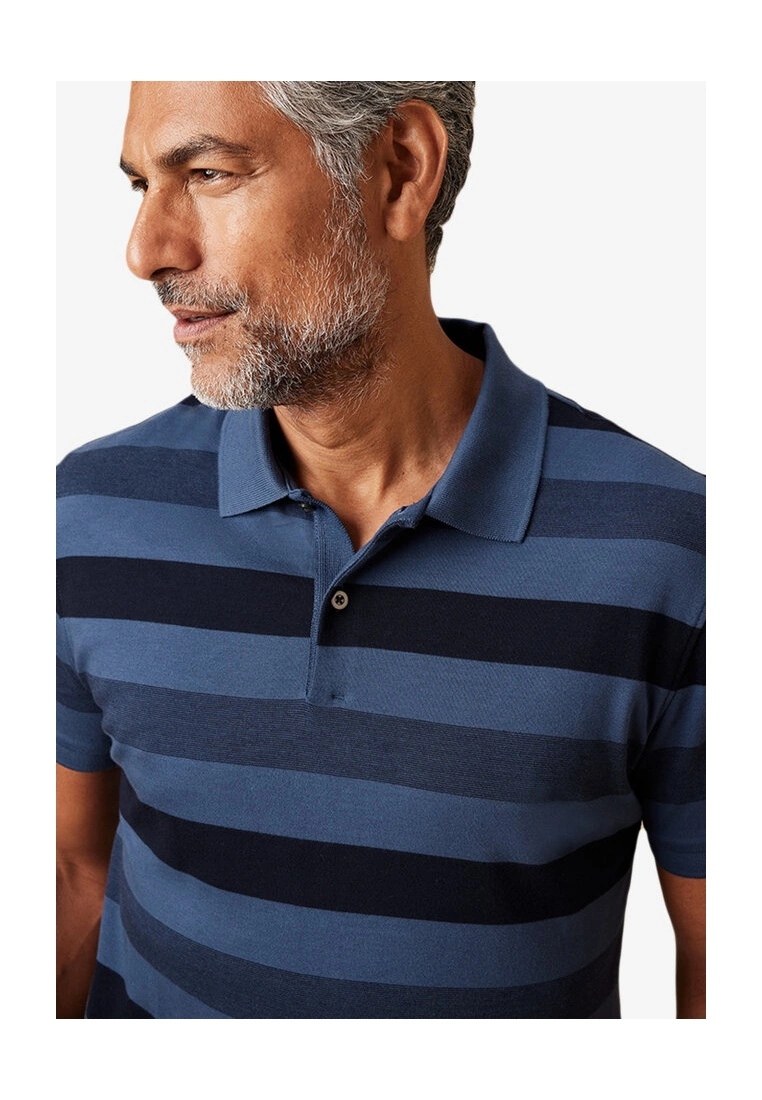 Banana Republic Allover Stripe Perf Lux Polo Shirt 3 Banana Republic Allover Stripe Perf Lux Polo Shirt