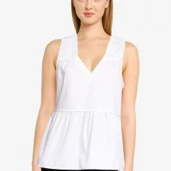 Banana Republic Tiered Poplin Top