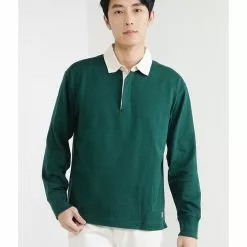 Banana Republic Heavy Jersey Long Sleeves Rugby Polo Shirt