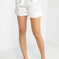 Banana Republic Tie Waist Utility Satin Shorts