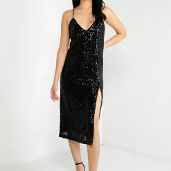 Banana Republic Sequin Slit Midi Dress