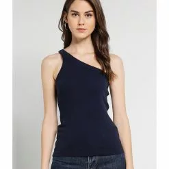 Banana Republic Cotton Rib One Shoulder Top