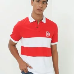 Banana Republic Engineered Stripe Pique Polo Shirt