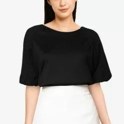 Banana Republic Puffed Sleeves Embroidery Blouse