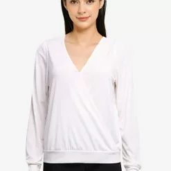 Banana Republic Crepe Banded Wrap Top