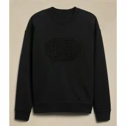 Banana Republic Mirrored Logo Terry Sweatshirt -Outlet Banana Republic Store banana republic 7383 3389326 4