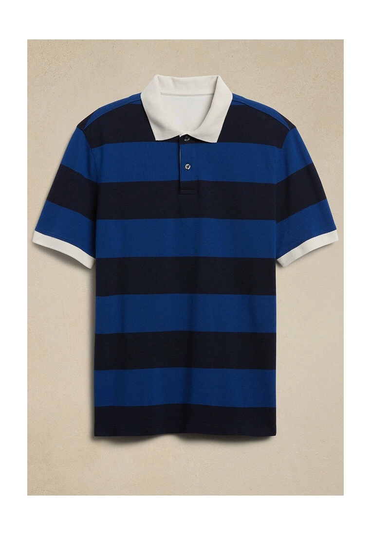 Banana Republic Rugby Stripe Pique Polo Shirt 6 Banana Republic Rugby Stripe Pique Polo Shirt - Image 4