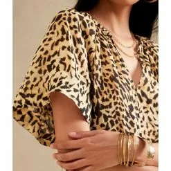 Banana Republic Ramie Shirred Tie Neck Top -Outlet Banana Republic Store banana republic 7420 2679326 3