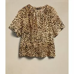 Banana Republic Ramie Shirred Tie Neck Top -Outlet Banana Republic Store banana republic 7420 2679326 4