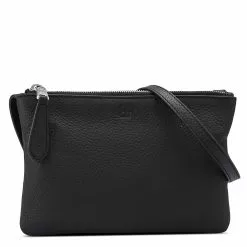 Banana Republic Double Pouch Leather Crossbody Bag