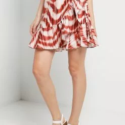 Banana Republic Belted Wrap Linen Mini Skirt