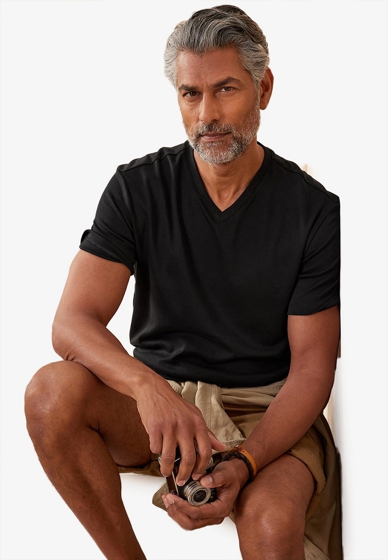 Banana Republic Lux Solid V Neck Tee 3 Banana Republic Lux Solid V Neck Tee