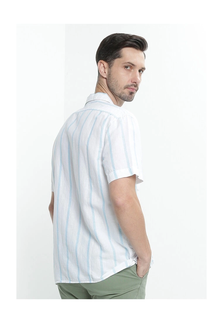 Banana Republic Cotton Linen Stripe Resort Shirt 4 Banana Republic Cotton Linen Stripe Resort Shirt - Image 2