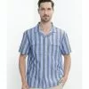 Banana Republic Cotton Linen Stripe Resort Shirt -Outlet Banana Republic Store banana republic 8616 4148026 1