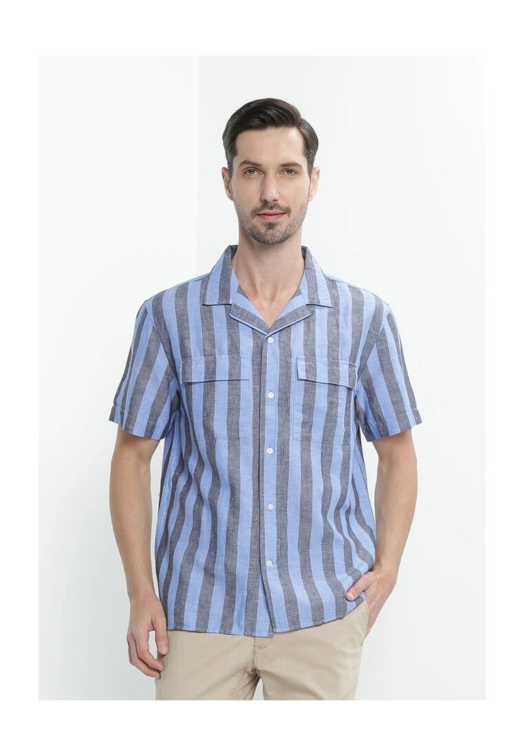 Banana Republic Cotton Linen Stripe Resort Shirt 3 Banana Republic Cotton Linen Stripe Resort Shirt