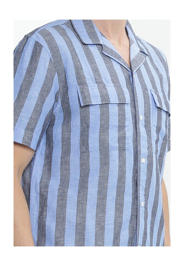 Banana Republic Cotton Linen Stripe Resort Shirt 5 Banana Republic Cotton Linen Stripe Resort Shirt - Image 3