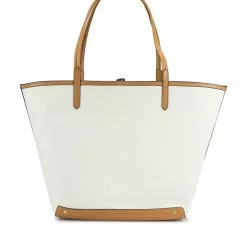 Banana Republic Large Canvas With Leather Trim Tote