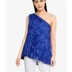 Banana Republic Sleeveless Pleated One Shoulder Top