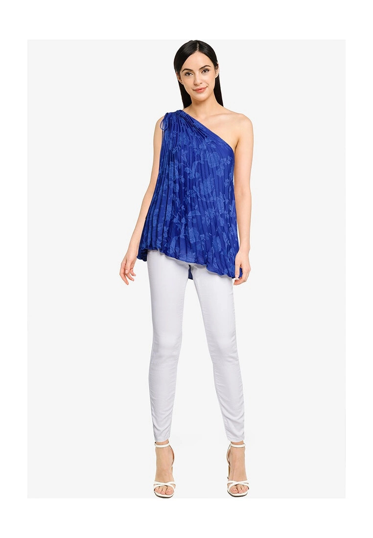 Banana Republic Sleeveless Pleated One Shoulder Top 6 Banana Republic Sleeveless Pleated One Shoulder Top - Image 4