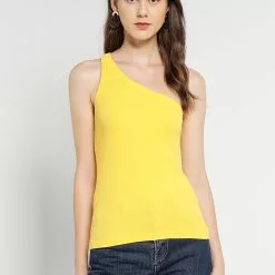 Banana Republic Cotton Rib One Shoulder Top