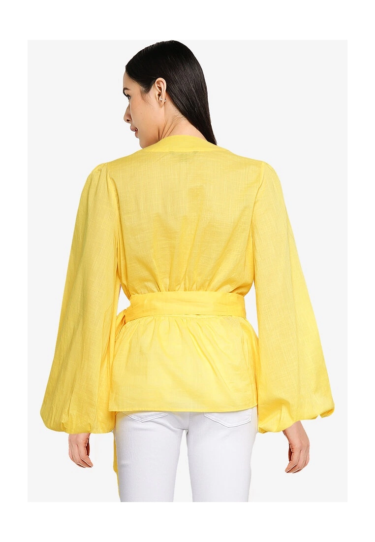 Banana Republic Ls Vol Slv Wrap Top 4 Banana Republic Ls Vol Slv Wrap Top - Image 2