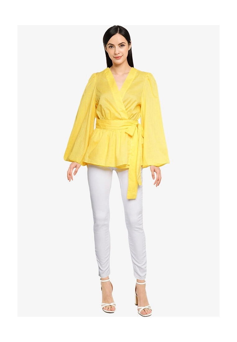 Banana Republic Ls Vol Slv Wrap Top 6 Banana Republic Ls Vol Slv Wrap Top - Image 4