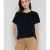 Banana Republic Short Sleeves Supima Boxy Henley Top -Outlet Banana Republic Store banana republic 9890 3657416 1